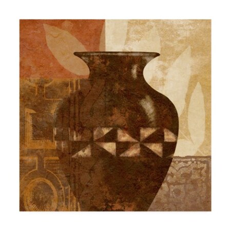 Alonzo Saunders 'Ethnic Vase Iv' Canvas Art,24x24